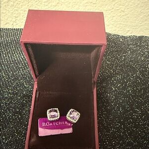 Purple Stud Earrings